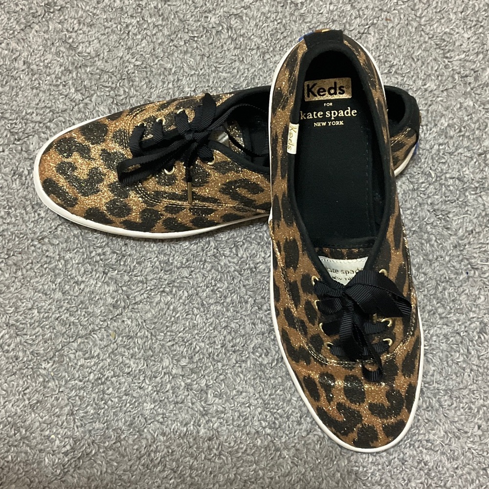 Keds for Kate Spade Glitter Leopard Print Sneakers